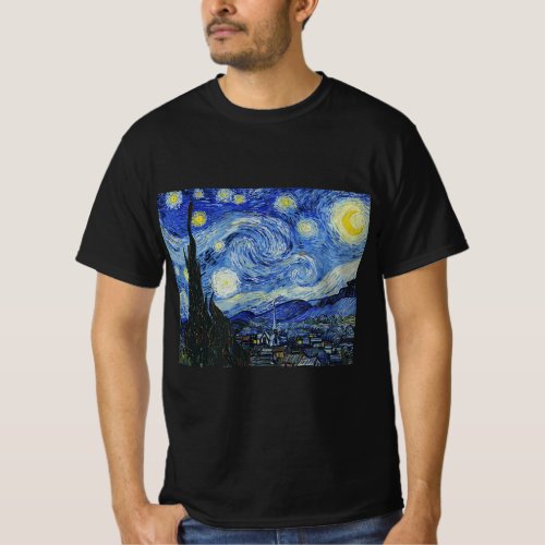 The Starry Night World Famous Painting T_Shirt