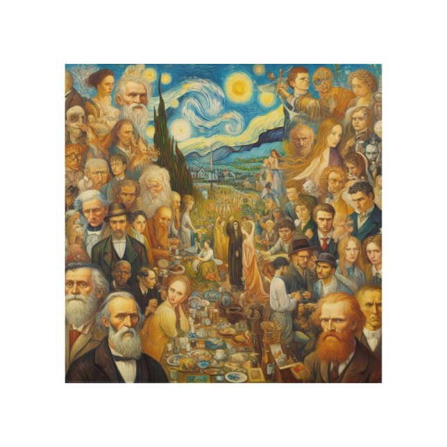 The Starry Renaissance Fusion Wood Wall Art (Front)