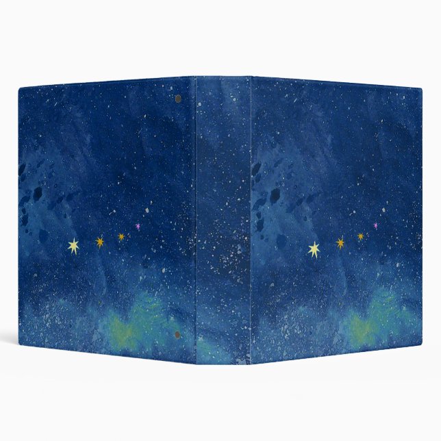  The starry sky  3 Ring Binder (Background)