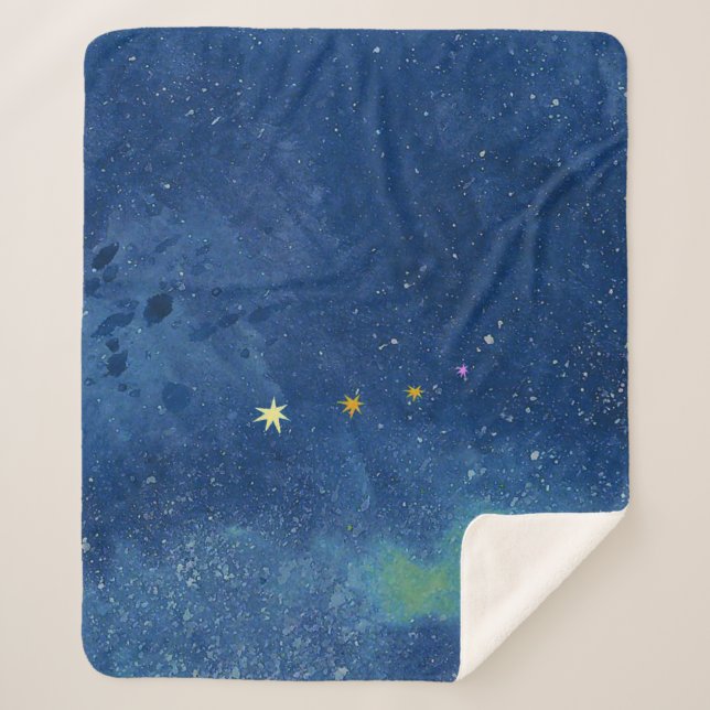 The starry sky  fleece blanket (Front)