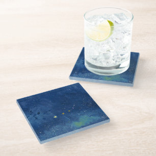 The starry sky glass coaster