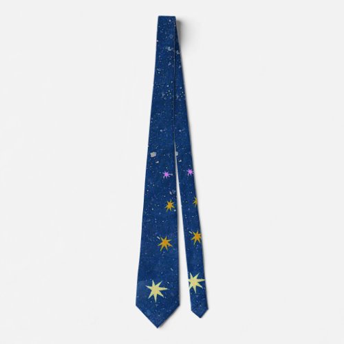  The starry sky illustration   Neck Tie