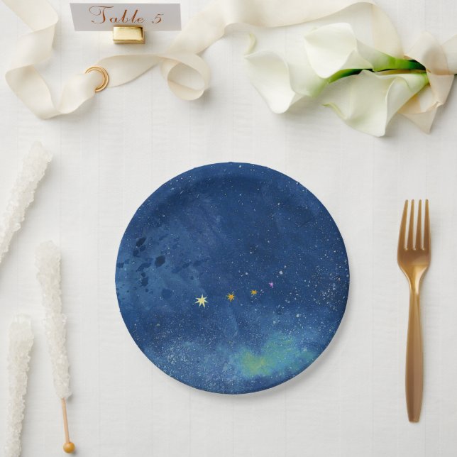  The starry sky illustration  Paper Plates (Wedding)