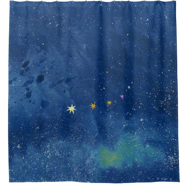 The starry sky  shower curtain (Front)