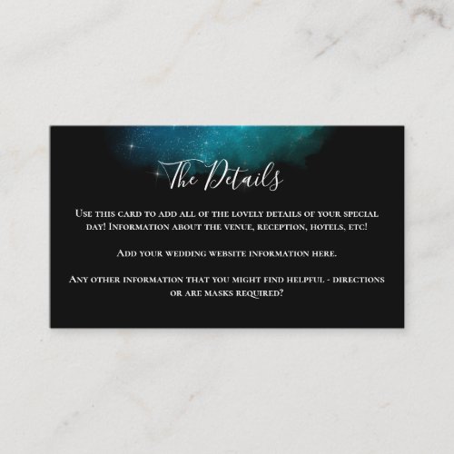 The Stars Aligned Wedding Details Enclosure Cards 