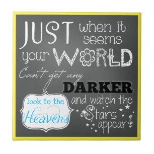 The Stars Appear Inspirational CeramicTile Ceramic Tile