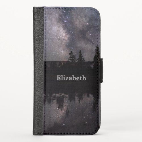 The Stars at Night_ Personalized Milky Way iPhone XS Wallet Case