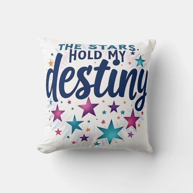 The stars hold my destiny throw pillow (Front)