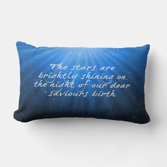 The Stars Shining Bright On The Dear Saviors Birth Lumbar Pillow (Front)