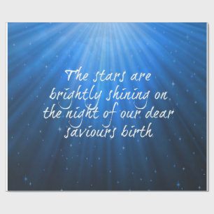 The Stars Shining Bright On The Dear Saviors Birth Wrapping Paper