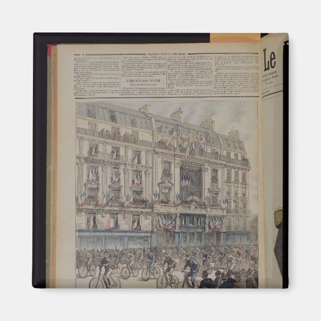 The start of the Paris-Brest bicycle race Magnet (Front)