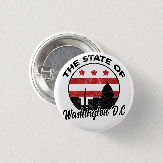 The State of Washington DC - 51st Statehood  Button (Front & Back)