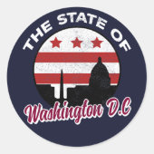 The State of Washington DC - 51st Statehood Classic Round Sticker | Zazzle