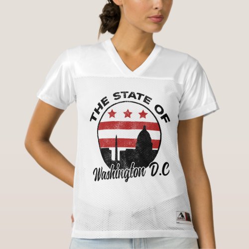 The State of Washington DC _ 51st Statehood Womens Football Jersey