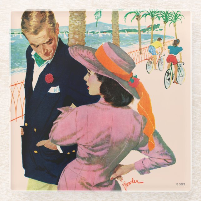 The Stategy of Love Glass Coaster (Front)