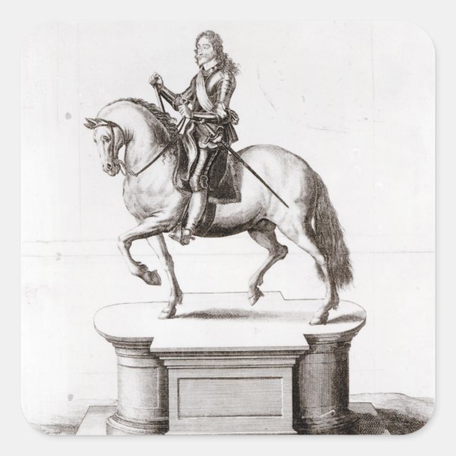 The statue of King Charles at Charing Cross Square Sticker (Front)