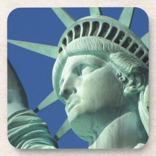 The Statue Of Liberty At New York City Beverage Coaster