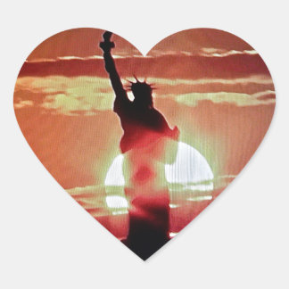 The Statue of Liberty. Heart Sticker