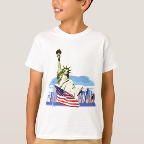The statue of liberty in New York city T_Shirt