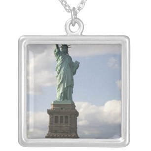 The Statue of Liberty on Liberty Island in New Silver Plated Necklace