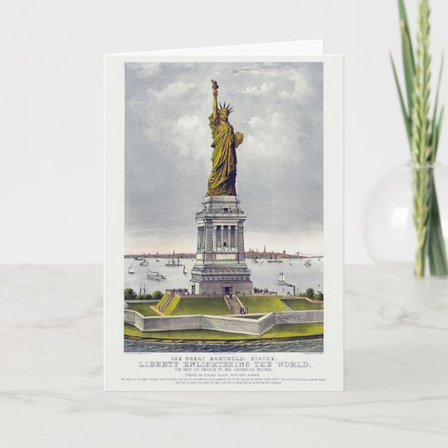 The Statue of Liberty, The Great Bartholdi Statue Card (Front)