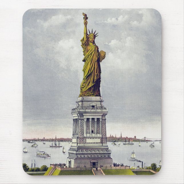 The Statue of Liberty, The Great Bartholdi Statue Mouse Pad (Front)
