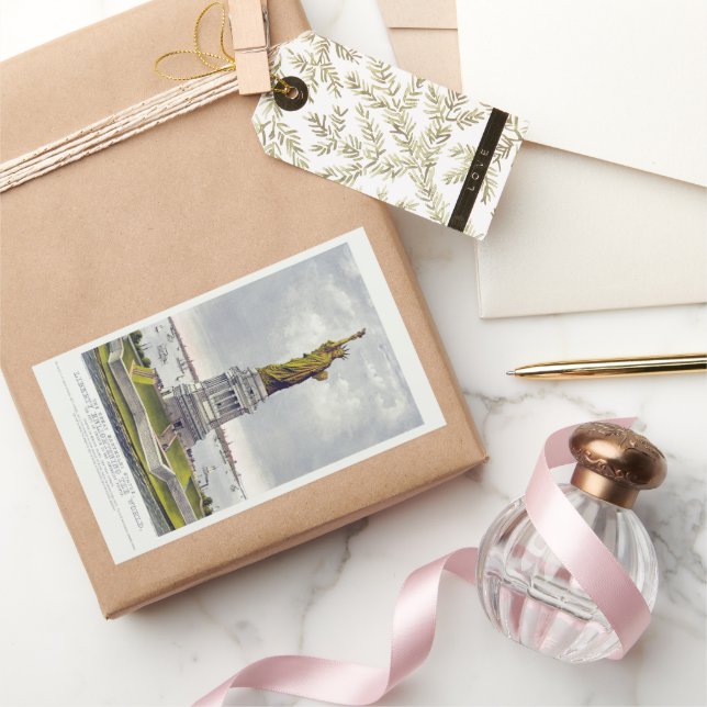 The Statue of Liberty, The Great Bartholdi Statue Rectangular Sticker (Gifting)