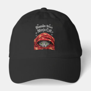 The Stealthy & Starchy: Russian Blue Ninja Cat Hat