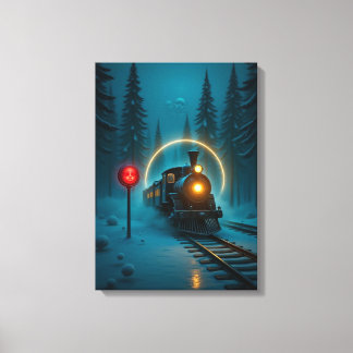  The Steam Giant in Sunlit Snow Canvas Print