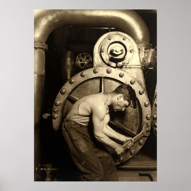 The Steamfitter by Lewis Hine Poster (Front)