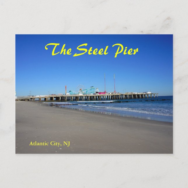 The Steel Pier in Atlantic City Postcard (Front)