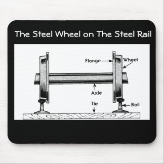 The Steel Railway Wheel on The Steel Rail Mouse Pad