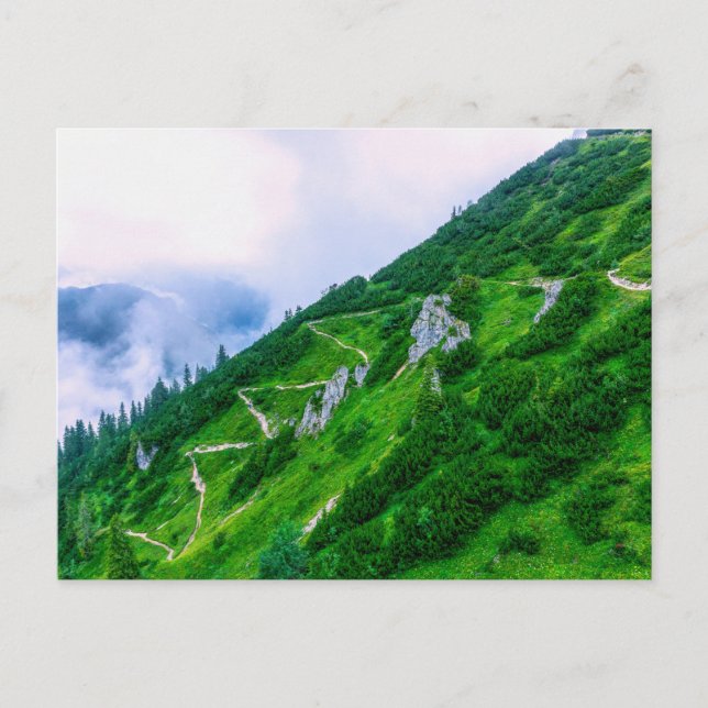 The steep path on the mountain, custom  postcard (Front)
