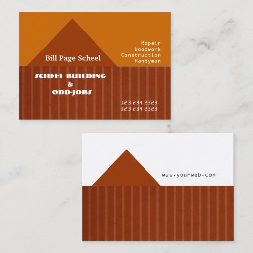Handyman Remodeling Contractors Business Card Template