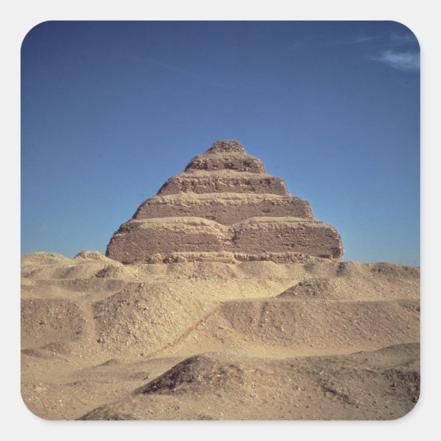The Step Pyramid of King Djoser, c.2630-2611 BC Square Sticker (Front)