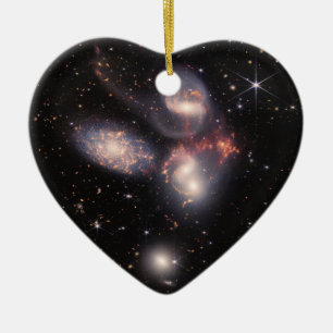 The Stephan's Quintet Galaxies JWST Ceramic Ornament