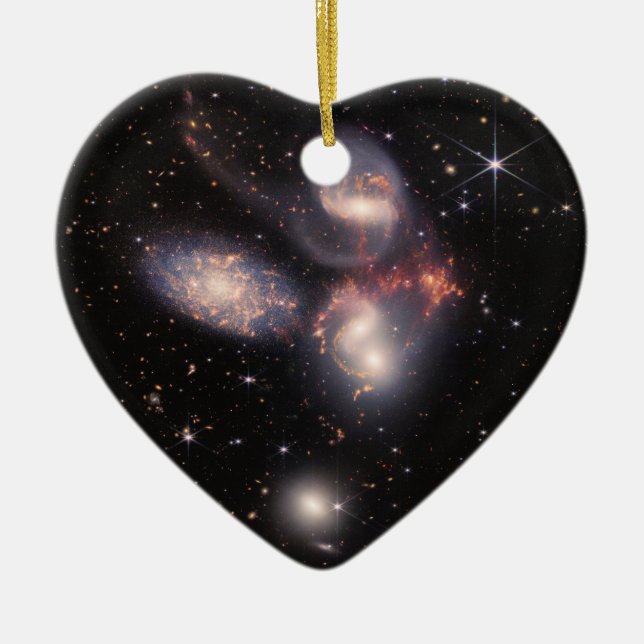 The Stephan's Quintet Galaxies | JWST Ceramic Ornament (Front)