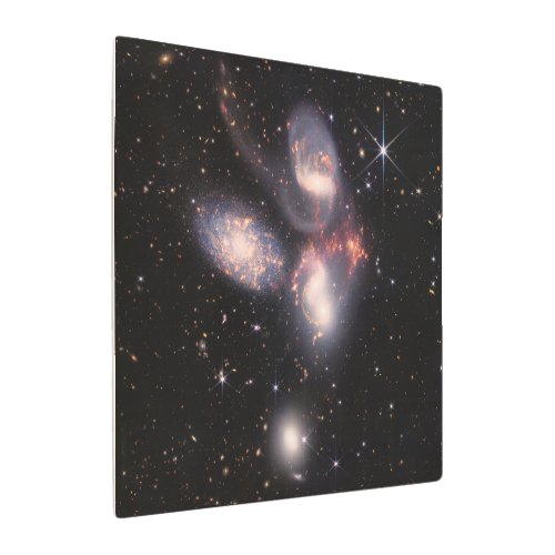 The Stephans Quintet Galaxies  JWST Metal Print
