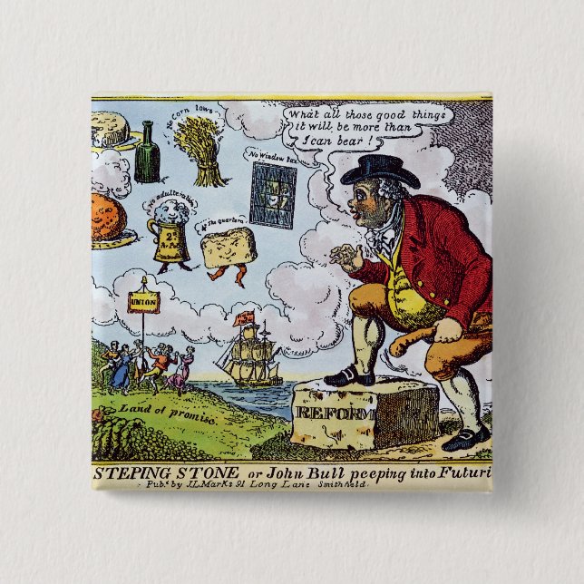 The Stepping Stone,John Bull peeping into Button (Front)