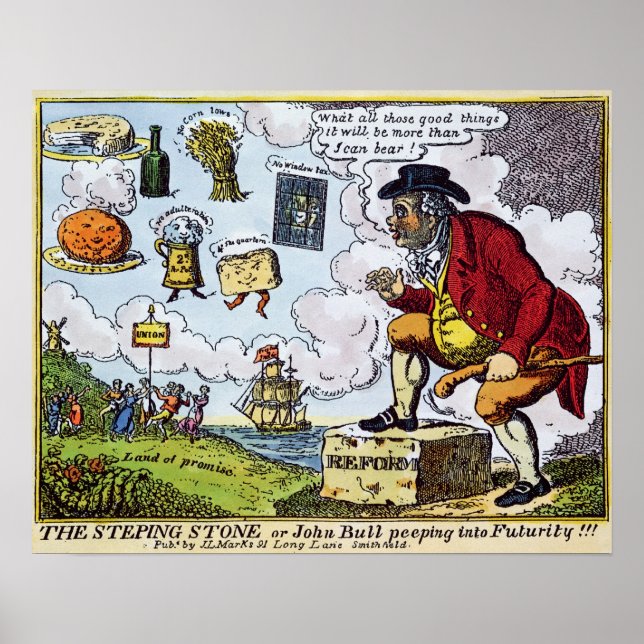The Stepping Stone,John Bull peeping into Poster (Front)