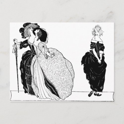 The Stepsisters  Vintage Cinderella Postcard