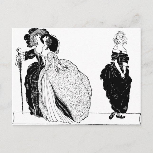 The Stepsisters & Vintage Cinderella Postcard (Front)