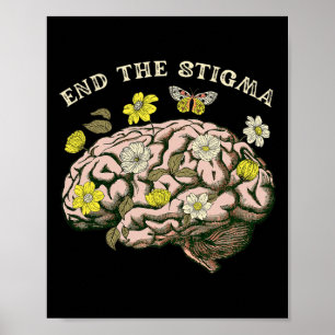 The Stigma Awareness Mental Health Problems Vintag Poster