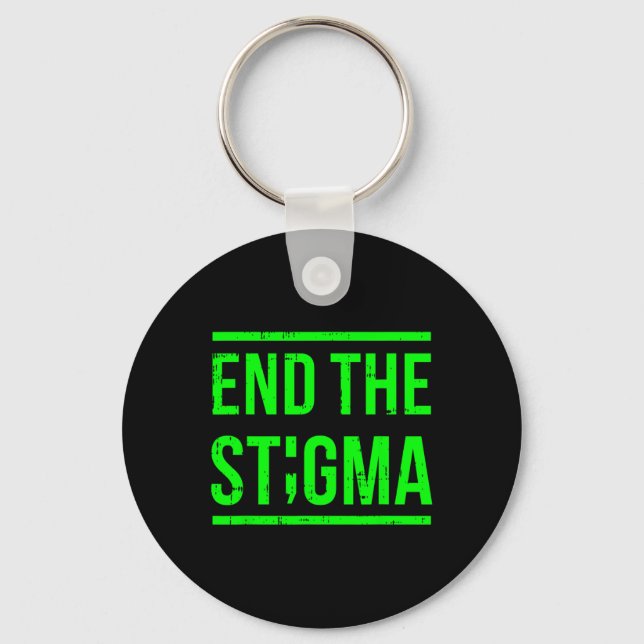 The Stigma Mental Health Awareness Warrior Counsel Keychain (Front)