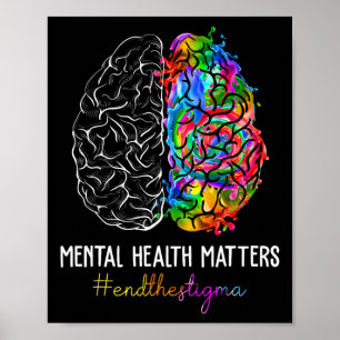 The Stigma Mental Health Problems Mental Awareness Poster