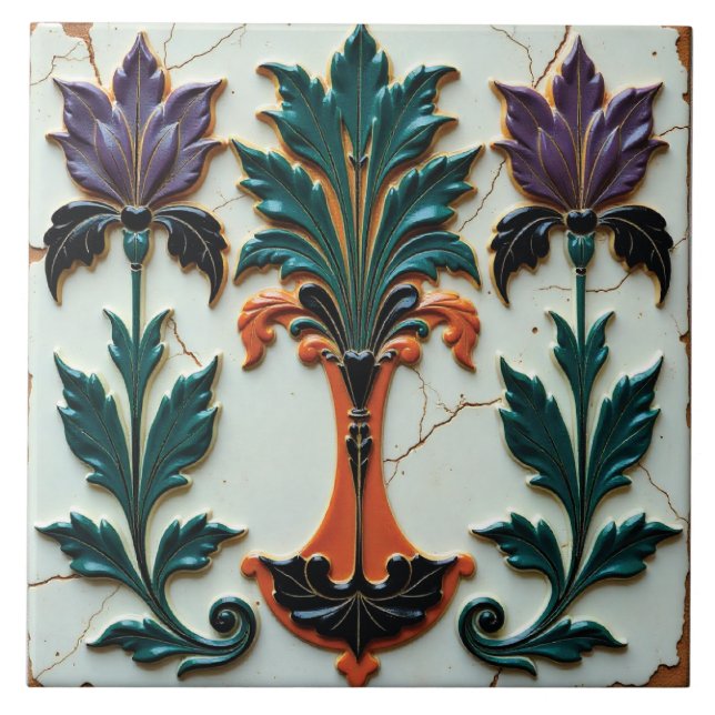 The Still Hour of Blossoms Ceramic Tile (Front)