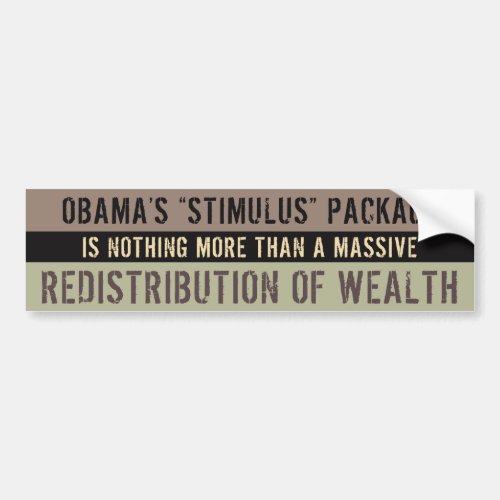The Stimulus Package Scam Bumper Sticker