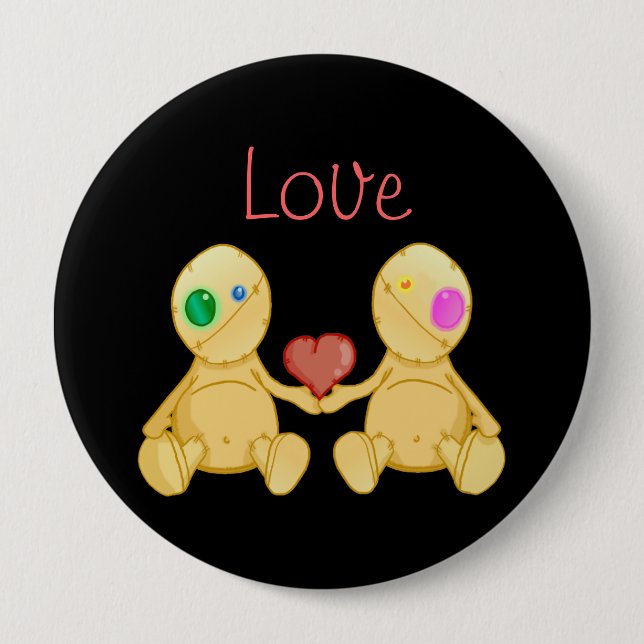 The Stitches Love Pinback Button (Front)