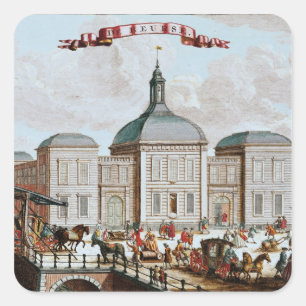The Stock Exchange, Amsterdam, 1743 Square Sticker