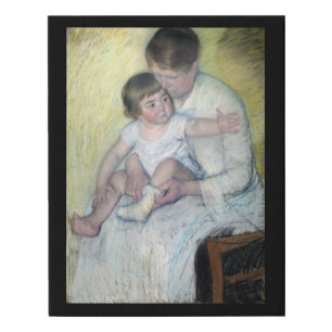 The Stocking, Mary Cassatt Faux Canvas Print